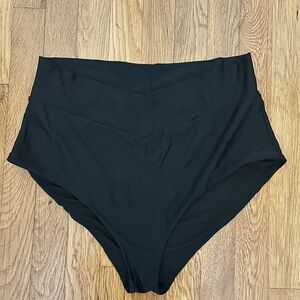 Aerie Charcoal High-Waisted Swim Bottoms